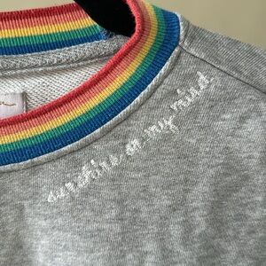 Rainbow Collar Crew Neck